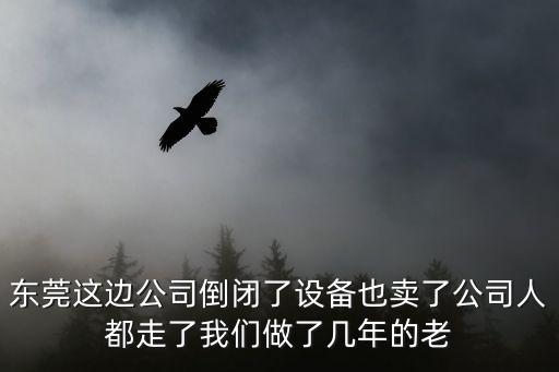 東莞這邊公司倒閉了設備也賣了公司人都走了我們做了幾年的老