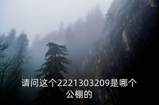 請問這個2221303209是哪個公棚的