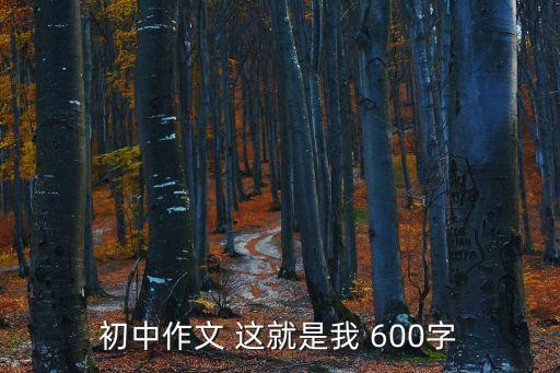 初中作文 這就是我 600字