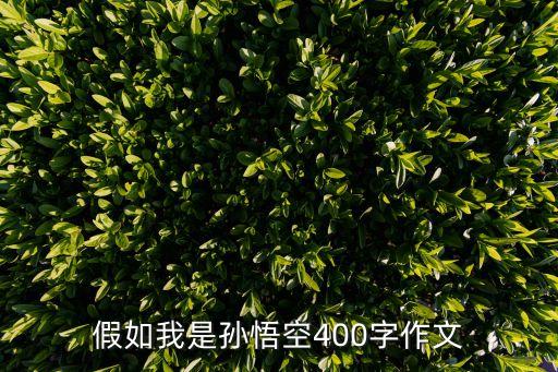 假如我是孫悟空400字作文