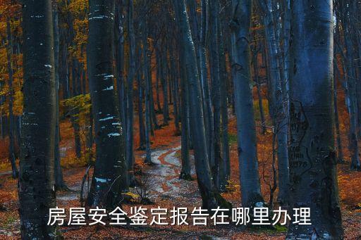 房屋安全鑒定報告在哪里辦理