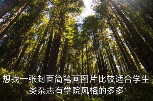 想找一張封面簡筆畫圖片比較適合學生類雜志有學院風格的多多