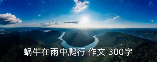 蝸牛在雨中爬行 作文 300字