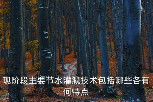 現階段主要節水灌溉技術包括哪些各有何特點