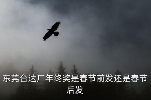 東莞臺達廠年終獎是春節前發還是春節后發