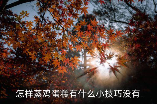 雞蛋糕怎么蒸，雞蛋糕到底要怎么蒸才好吃