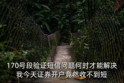 170號(hào)段驗(yàn)證短信問題何時(shí)才能解決我今天證券開戶竟然收不到短