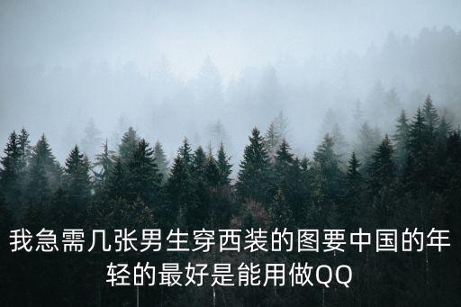 我急需幾張男生穿西裝的圖要中國的年輕的最好是能用做QQ
