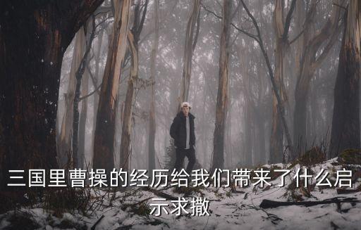 三國里曹操的經歷給我們帶來了什么啟示求撒