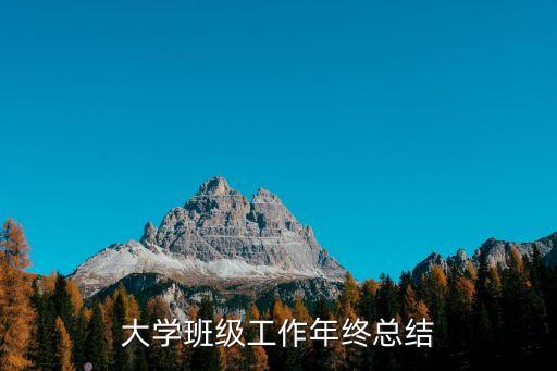 大學(xué)班級工作總結(jié)，大學(xué)班級工作年終總結(jié)