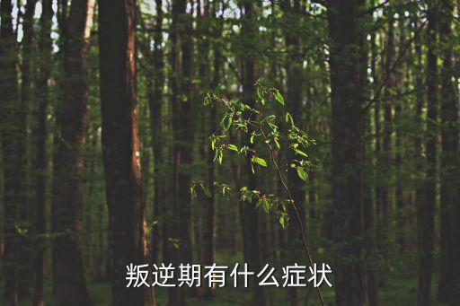 叛逆期有什么癥狀