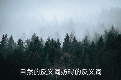 自然的反義詞妨礙的反義詞