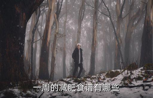 一周的減肥食譜有哪些