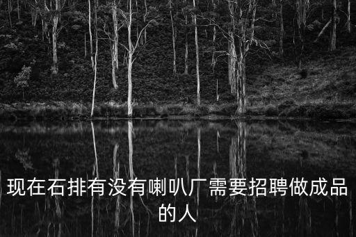 現在石排有沒有喇叭廠需要招聘做成品的人
