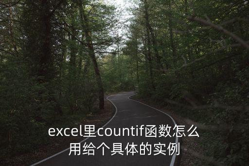 excel里countif函數怎么用給個具體的實例