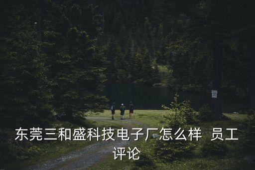 東莞三和盛科技電子廠怎么樣  員工評(píng)論