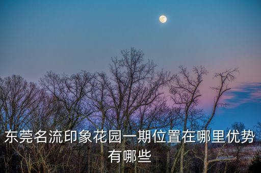 東莞名流印象花園一期位置在哪里優勢有哪些