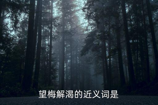 望梅解渴的近義詞是