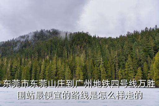 東莞市東莞山莊到廣州地鐵四號線萬勝圍站最便宜的路線是怎么樣走的