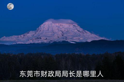 東莞市財政局歷屆局長，東莞市財政局局長是哪里人