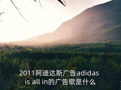 2011阿迪達(dá)斯廣告adidas is all in的廣告歌是什么