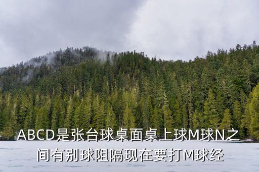ABCD是張臺球桌面桌上球M球N之間有別球阻隔現在要打M球經