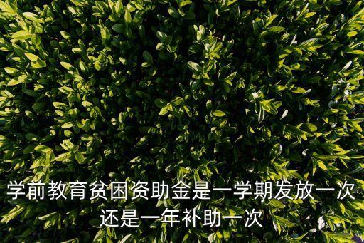 學前教育貧困資助金是一學期發放一次還是一年補助一次