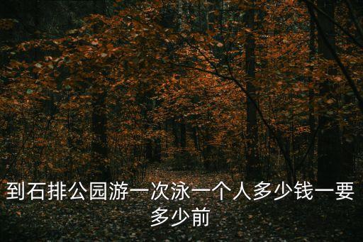 東莞石排公園門票票價，到石排公園游一次泳一個人多少錢一要多少前