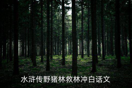 水滸傳野豬林救林沖白話文