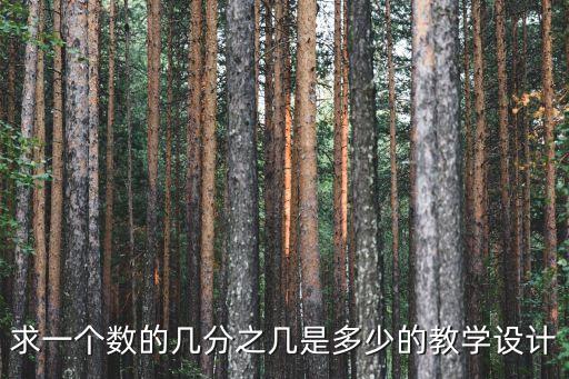 求一個數的幾分之幾是多少的教學設計