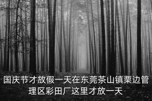 國慶節(jié)才放假一天在東莞茶山鎮(zhèn)栗邊管理區(qū)彩田廠這里才放一天