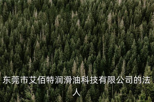 東莞市艾佰特潤滑油科技有限公司的法人