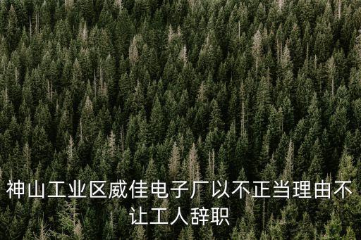 神山工業(yè)區(qū)威佳電子廠以不正當(dāng)理由不讓工人辭職
