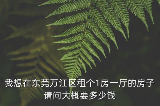 東莞萬江大蓮塘租房，我想在東莞萬江區(qū)租個(gè)1房一廳的房子請(qǐng)問大概要多少錢