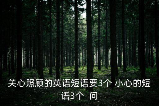 關(guān)心英語短語，關(guān)心擔(dān)心英語詞組是什么