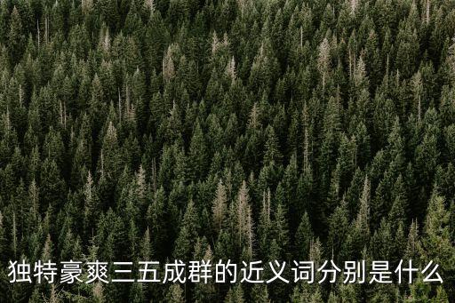 獨特豪爽三五成群的近義詞分別是什么