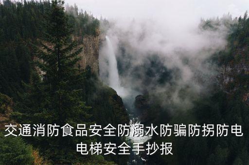 交通消防食品安全防溺水防騙防拐防電電梯安全手抄報