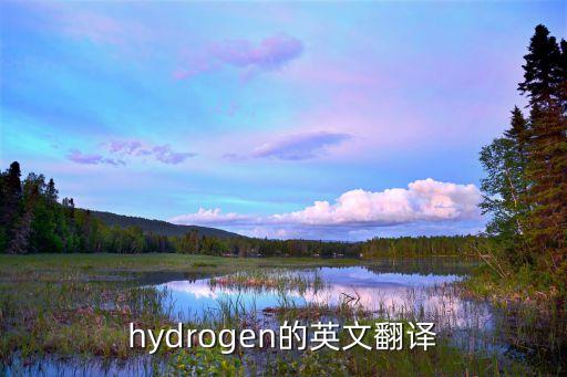hydrogen的英文翻譯