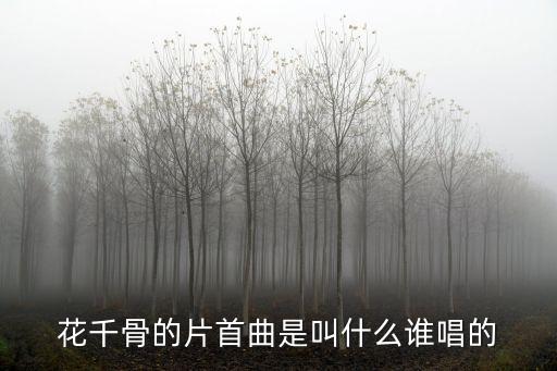 花千骨的片首曲是叫什么誰唱的
