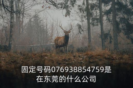 東莞志業(yè)金屬制品電話，固定號碼076938854759是在東莞的什么公司