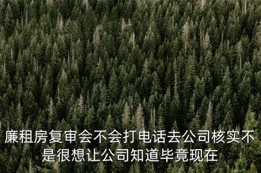 上海市2020年廉租房復審，廉租房復審會不會打電話去公司核實不是很想讓公司知道畢竟現在