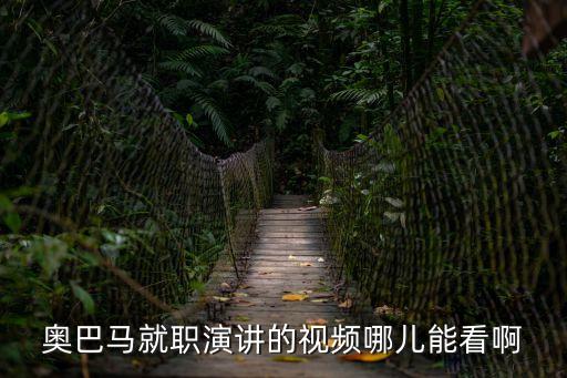 奧巴馬就職演講的視頻哪兒能看啊