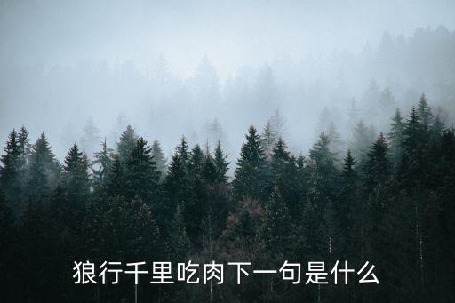狼行千里吃肉下一句是什么