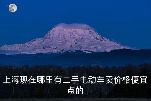 上海現(xiàn)在哪里有二手電動車賣價格便宜點的