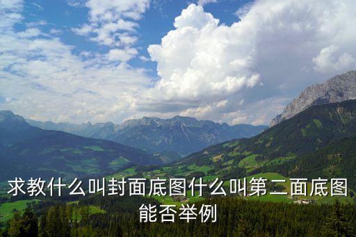 求教什么叫封面底圖什么叫第二面底圖能否舉例
