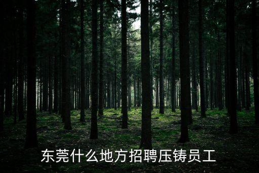 東莞星河壓鑄招聘信息，東莞什么地方招聘壓鑄員工