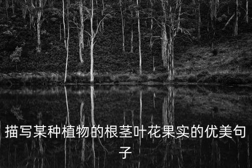 描寫植物的優美段落，描寫植物的句子