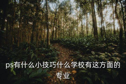 ps小技巧，誰能告訴我一些ps的小技巧感謝