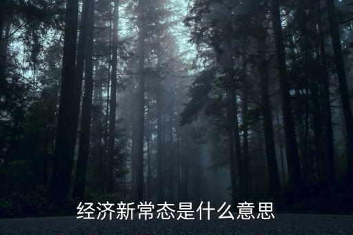 經濟新常態是什么意思