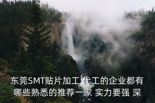 東莞工匠品牌企業(yè)，東莞SMT貼片加工 代工的企業(yè)都有哪些熟悉的推薦一家 實(shí)力要強(qiáng) 深
